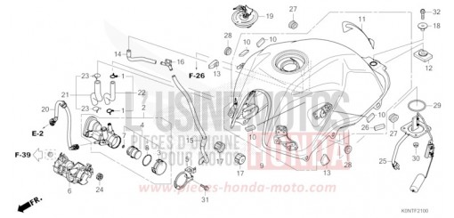 RESERVOIR A CARBURANT/POMPE A CARBURANT CBF125MEFT de 2026